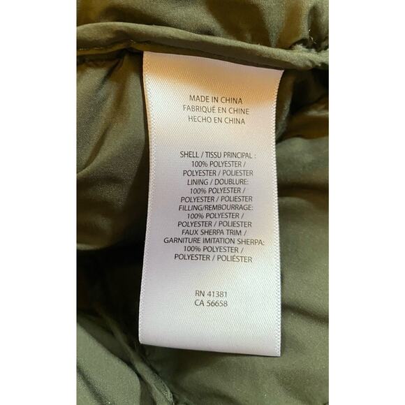 Lauren Ralph Lauren Soft Puffer Jacket Women’s Small Coal Olive Green - Picture 10 of 10